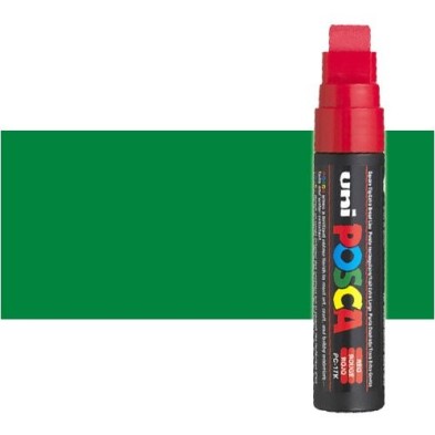Materiais Belas Artes - \n\nMarcador Posca Verde (N. 6) PC17K, ponta retangular (15 mm.) | totenart.com