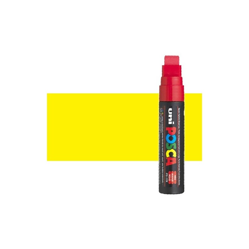 Materiais Belas Artes - \n\nMarcador Posca Amarelo (N. 2) PC17K, ponta retangular (15 mm.) | totenart.com