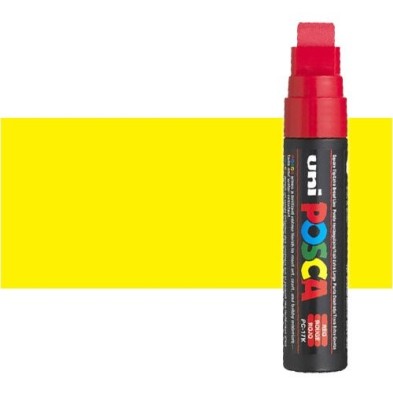 Materiais Belas Artes - \n\nMarcador Posca Amarelo (N. 2) PC17K, ponta retangular (15 mm.) | totenart.com