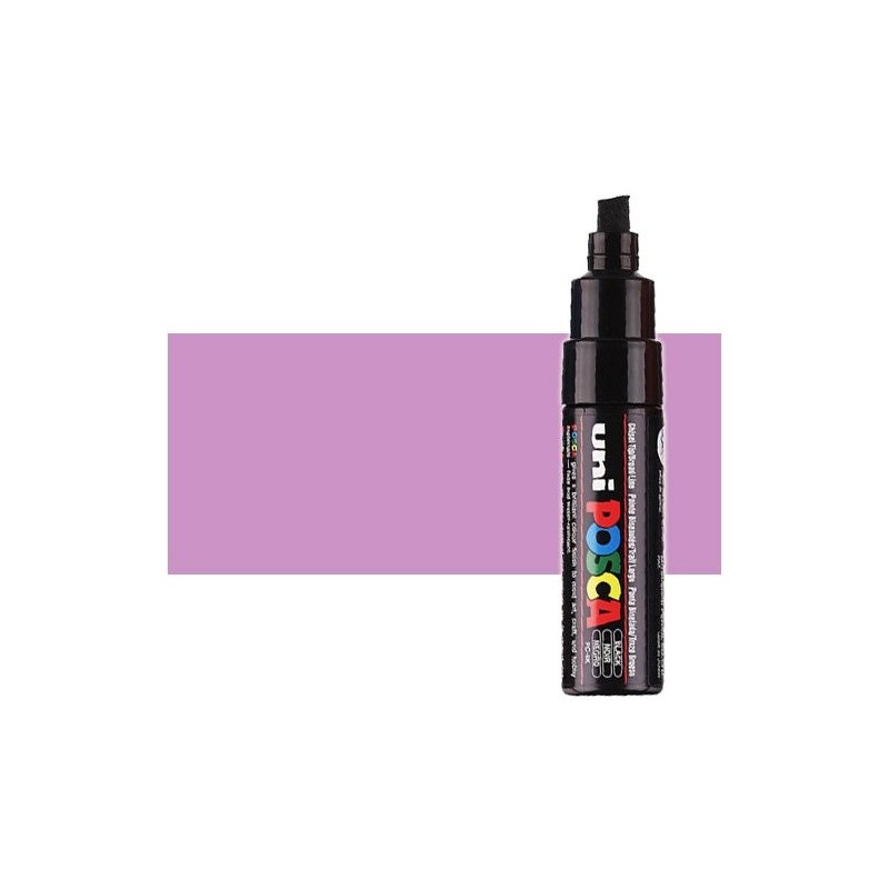 Materiais Belas Artes - Marcador Posca Rosa metálico (N. M13) PC8K, ponta chanfrado (8 mm.) | totenart.com