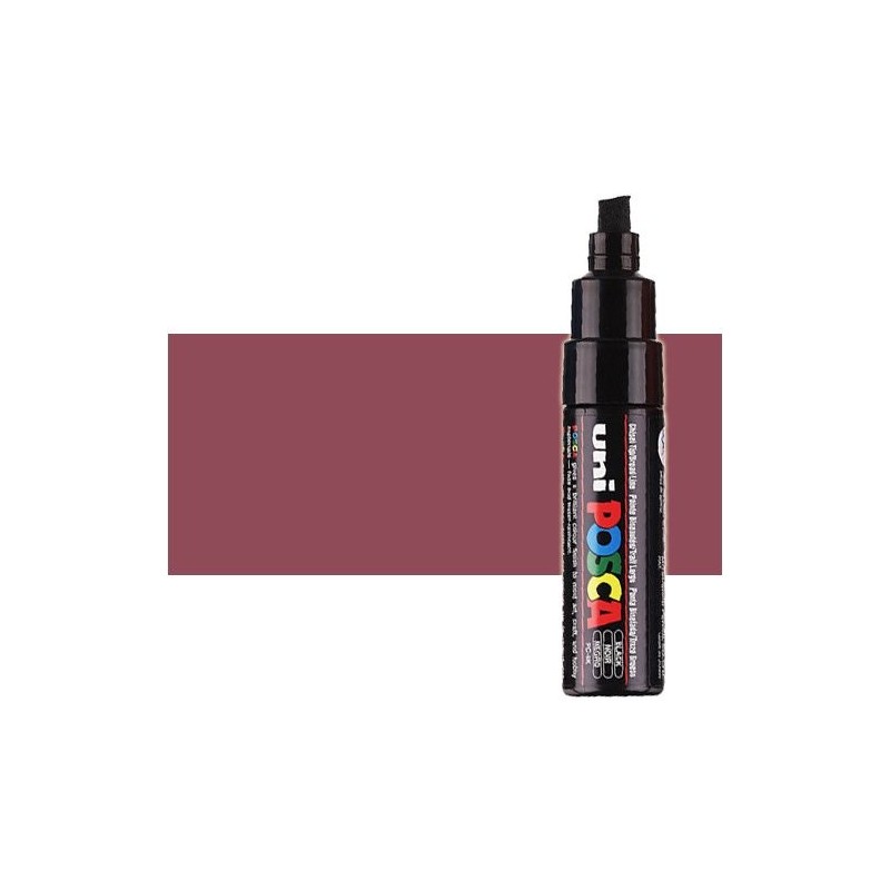 Materiais Belas Artes - Marcador Posca Vinho tinto (N. 60) PC8K, ponta chanfrado (8 mm.) | totenart.com