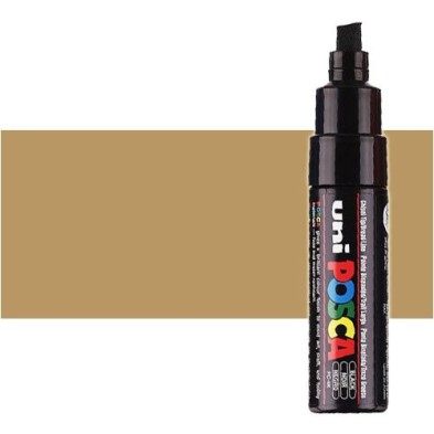 Materiais Belas Artes - Marcador Posca Bronze (N. 42) PC8K, ponta chanfrado (8 mm.) | totenart.com