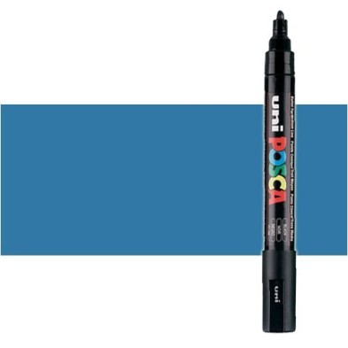 Materiais Belas Artes - Marcador Posca Azul metálico (N. M33) PC5M, ponta redonda (1.8-2.5 mm.) | totenart.com