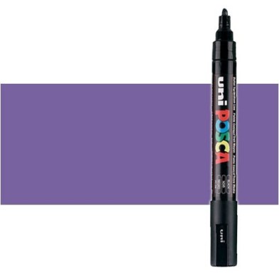 Materiais Belas Artes - Marcador Posca Violeta metálico (N. M12) PC5M, ponta redonda (1.8-2.5 mm.) | totenart.com