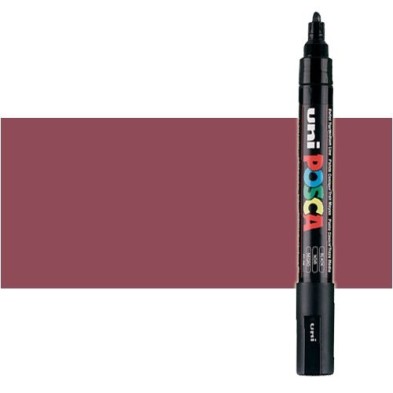 Materiais Belas Artes - Marcador Posca Vinho tinto (N. 60) PC5M, ponta redonda (1.8-2.5 mm.) | totenart.com