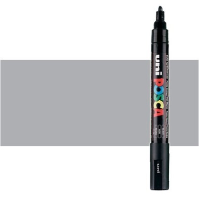 Materiais Belas Artes - Marcador Posca Cinza (N. 37) PC5M, ponta redonda (1.8-2.5 mm.) | totenart.com