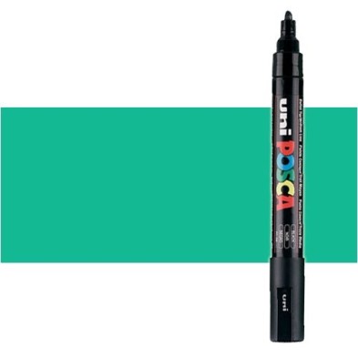 Materiais Belas Artes - Marcador Posca Esmeralda (N. 31) PC5M, ponta redonda (1.8-2.5 mm.) | totenart.com