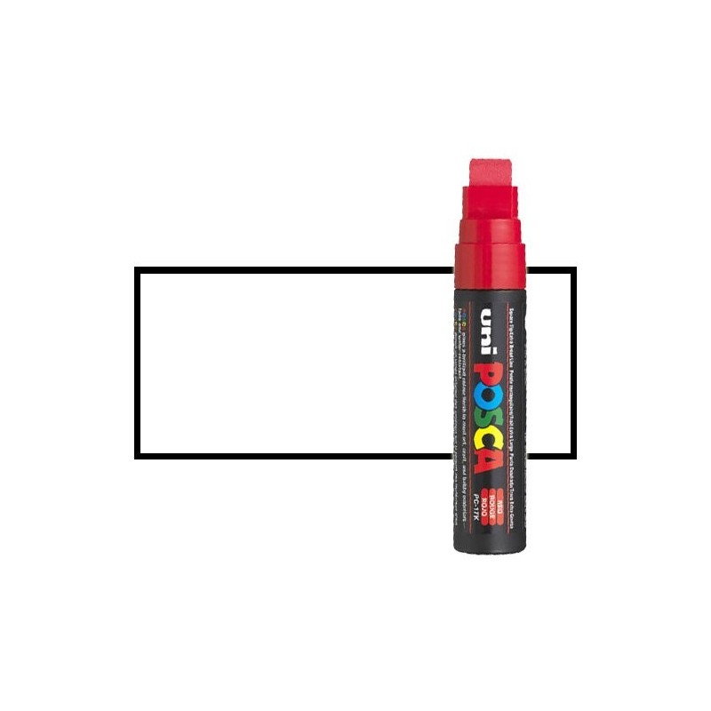 Materiais Belas Artes - \n\nMarcador Posca Branco (N. 1) PC17K, ponta retangular (15 mm.) | totenart.com