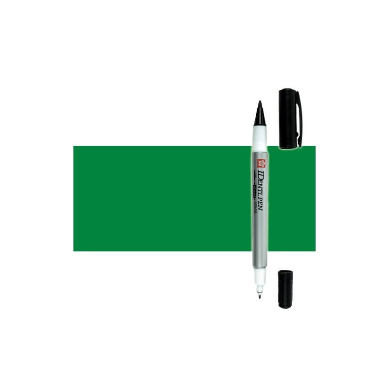 Materiais Belas Artes - Marcador IDenti pen Sakura, Verde, 2 pontas | totenart.com