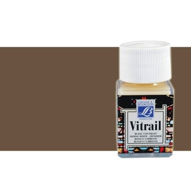 \nMateriais Belas Artes - Vitrail Marrom Escuro Lefranc, 50 ml. | totenart.com