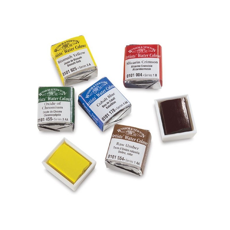 Materiais Belas Artes - Caixa 12 aquarelas Cotman 1/2 godet e pincel Winsor & Newton | totenart.com\n