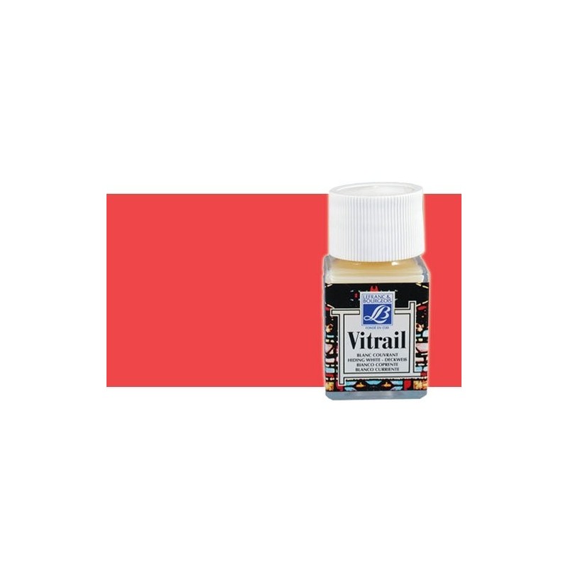 \nMateriais Belas Artes - Vitrail Vermelho Vivo Lefranc, 50 ml. | totenart.com