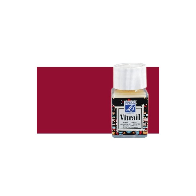 \nMateriais Belas Artes - Vitrail Vermelho profundo Lefranc, 50 ml. | totenart.com