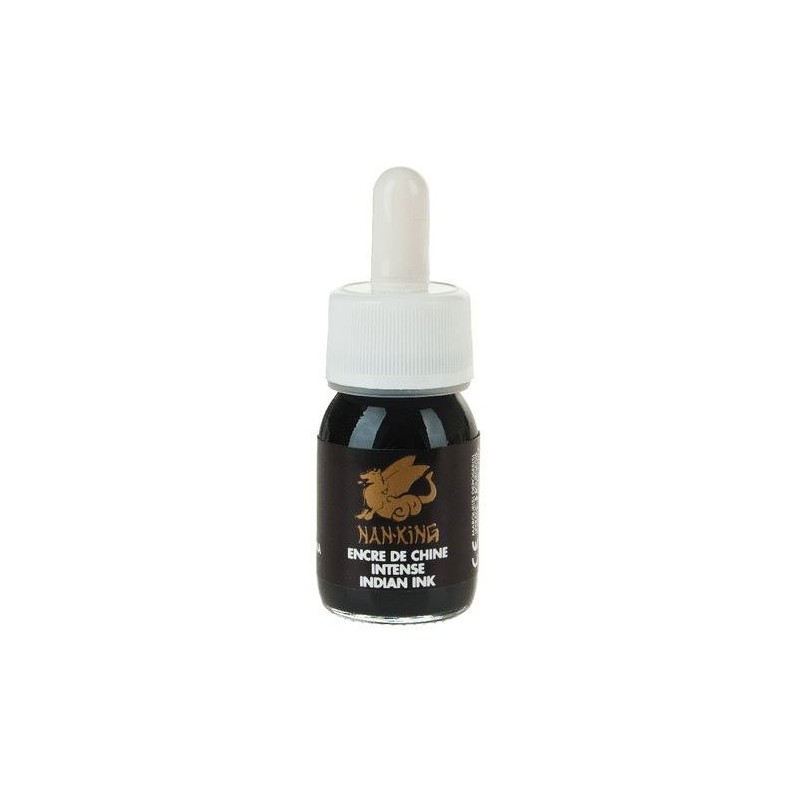Tinta Chinesa Preta, Lefranc, frasco 30 ml.