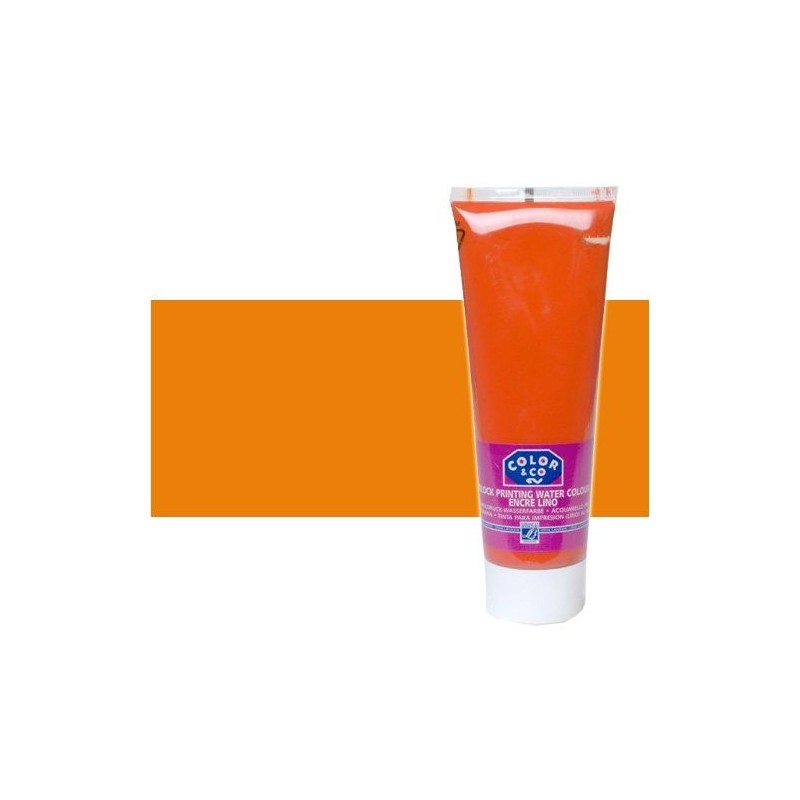 Materiais Belas Artes - Tinta Linogravura Laranja, Tubo 250 ml. | totenart.com