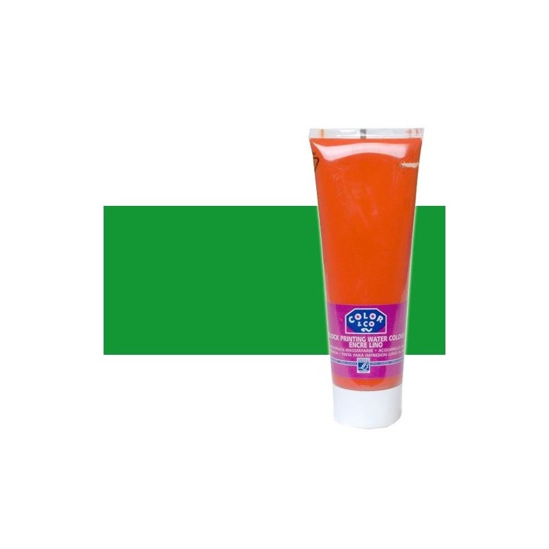 Materiais Belas Artes - Tinta Linogravura  Verde Brilhante, Tubo 250 ml. | totenart.com