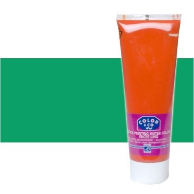 Materiais Belas Artes - Tinta Linogravura Verde Esmeralda, Tubo 250 ml.\n | totenart.com