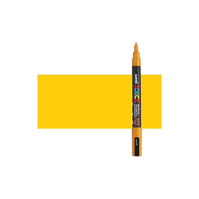 Materiais Belas Artes - Marcador Posca Amarelo vivo (N. 3) PC3M, ponta redonda (0.9-1.3 mm.) | totenart.com