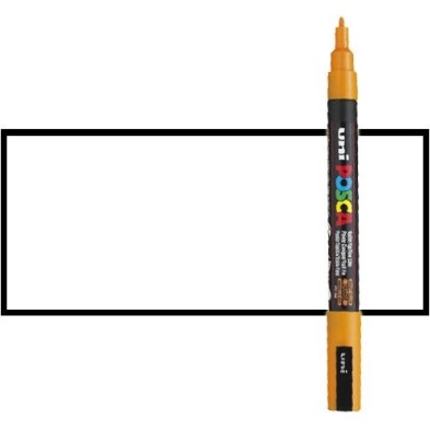 Materiais Belas Artes - Marcador Posca Branco (N. 1) PC3M, ponta redonda (0.9-1.3 mm.) | totenart.com
