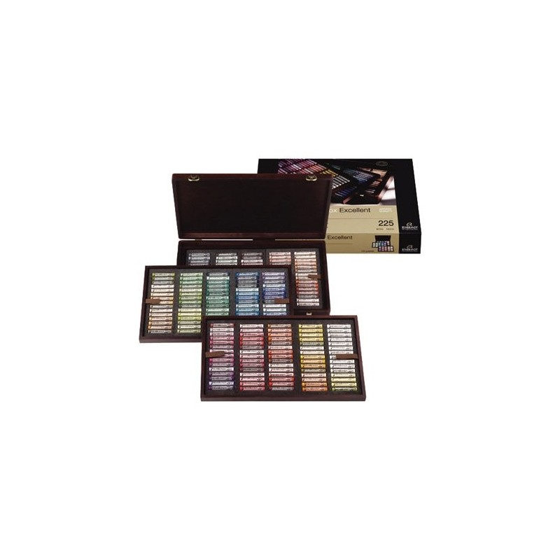 Materiais Belas Artes - Caixa de madeira pasteles Rembrandt Excellent 225 uds. | totenart.com