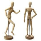 Articulated Mannequin 30 cm, feminino,  Natural wood