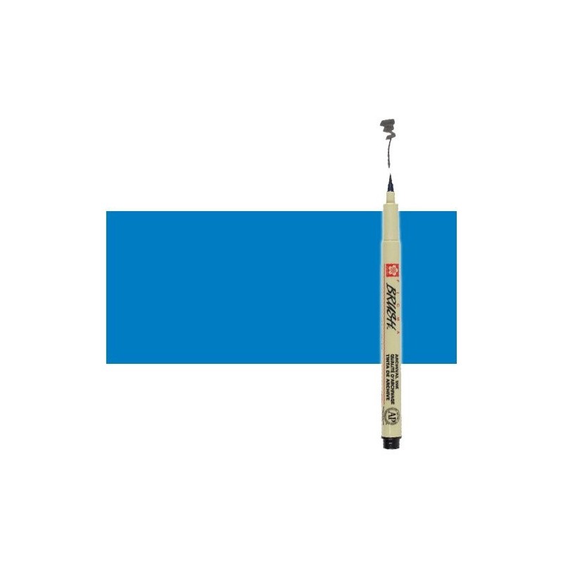 Materiais Belas Artes - Marcador Azul Pigma Brush Sakura | totenart.com