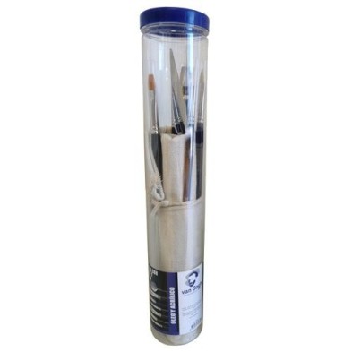 Materiais Belas Artes - Caso 6 escovas Oil / acrílico + Espátula + Caso Van Gogh | totenart.com