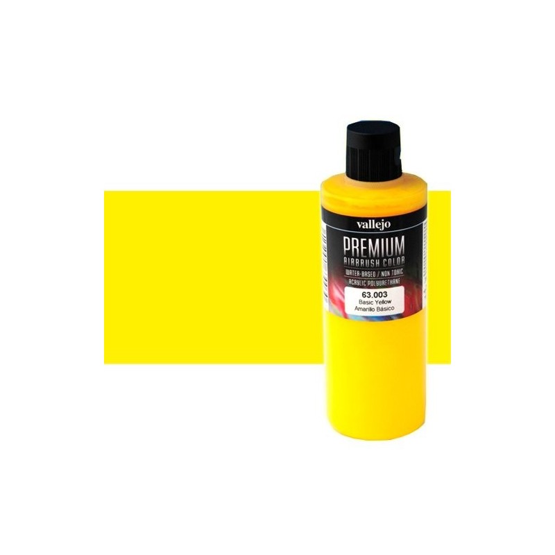 Materiais Belas Artes - Premium acrilico Vallejo Amarelo basico opaco 200 ml. | totenart.com