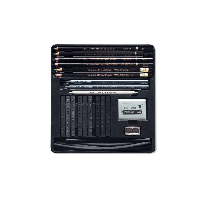 Materiais Belas Artes - Caixa metal desenho sortida Giocconda 24p. | totenart.com