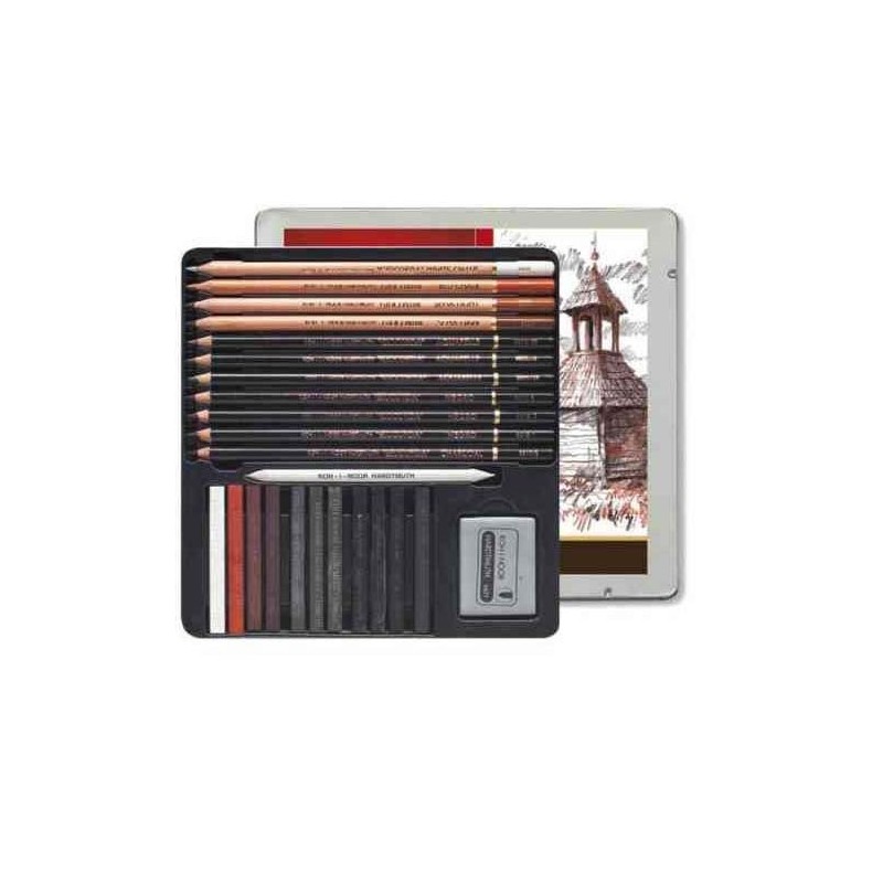 Materiais Belas Artes - Caixa metal desenho sortida Giocconda 24p. | totenart.com