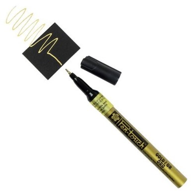 Materiais Belas Artes - Marcador Ouro Pen-touch superfino Sakura | totenart.com
