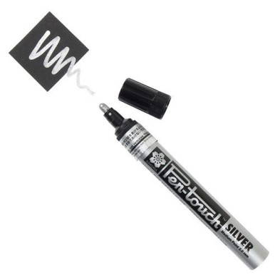 Materiais Belas Artes - Marcador Prata Pen-touch meio Sakura | totenart.com