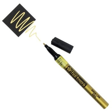 Materiais Belas Artes - Marcador Dourado Pen-touch fino Sakura | totenart.com