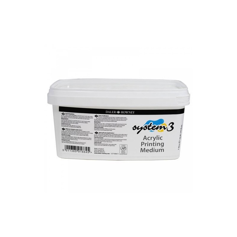 Materiais Belas Artes - Medium SERIGRAFIA System 3 Acrylic Printing Medium (1 lt.) | totenart.com