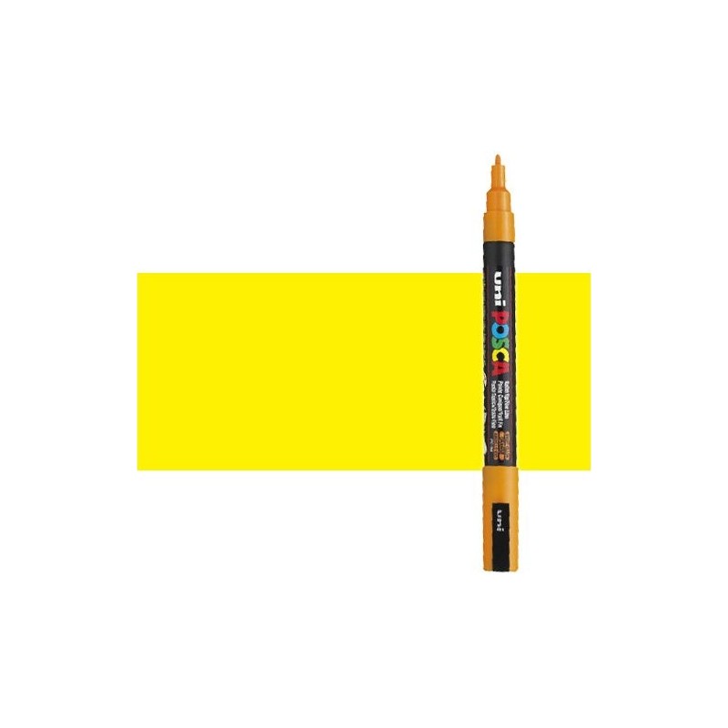 Materiais Belas Artes - Marcador Posca Amarelo (N. 2) PC3M, ponta redonda (0.9-1.3 mm.) | totenart.com