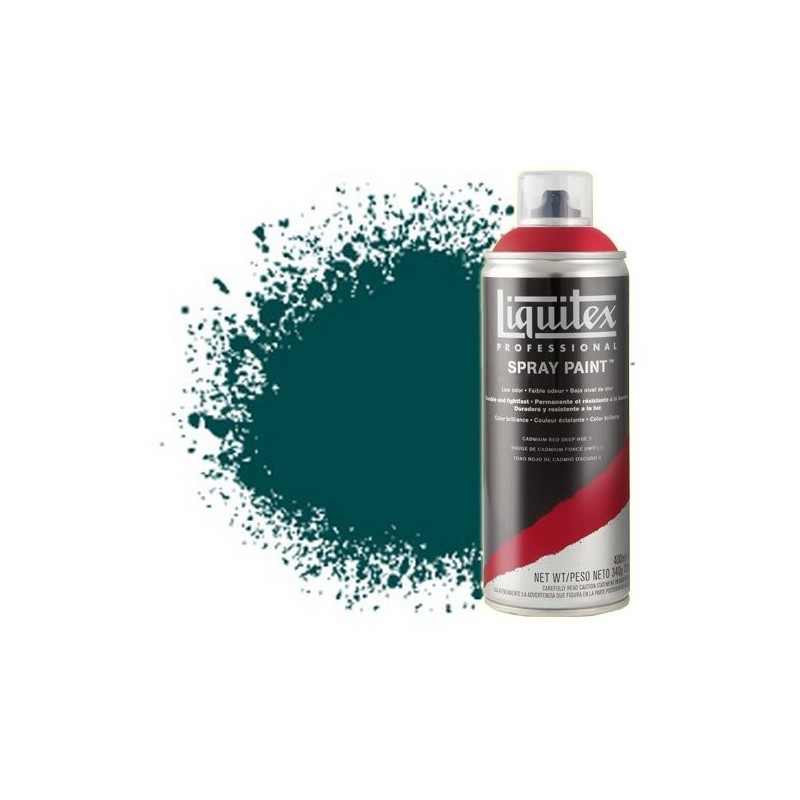 Materiais Belas Artes - Acrilico Spray verde ftalocianina (tom azul) 0317, Liquitex acrílico, 400 ml. | totenart.com
