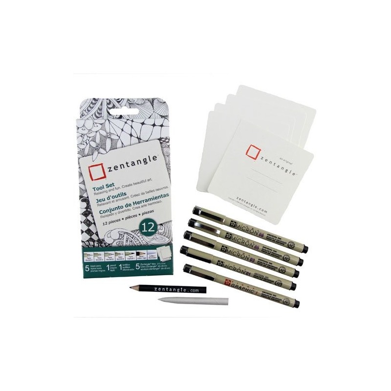 Materiais Belas Artes - Estojo Zentangle 12 piezas | totenart.com