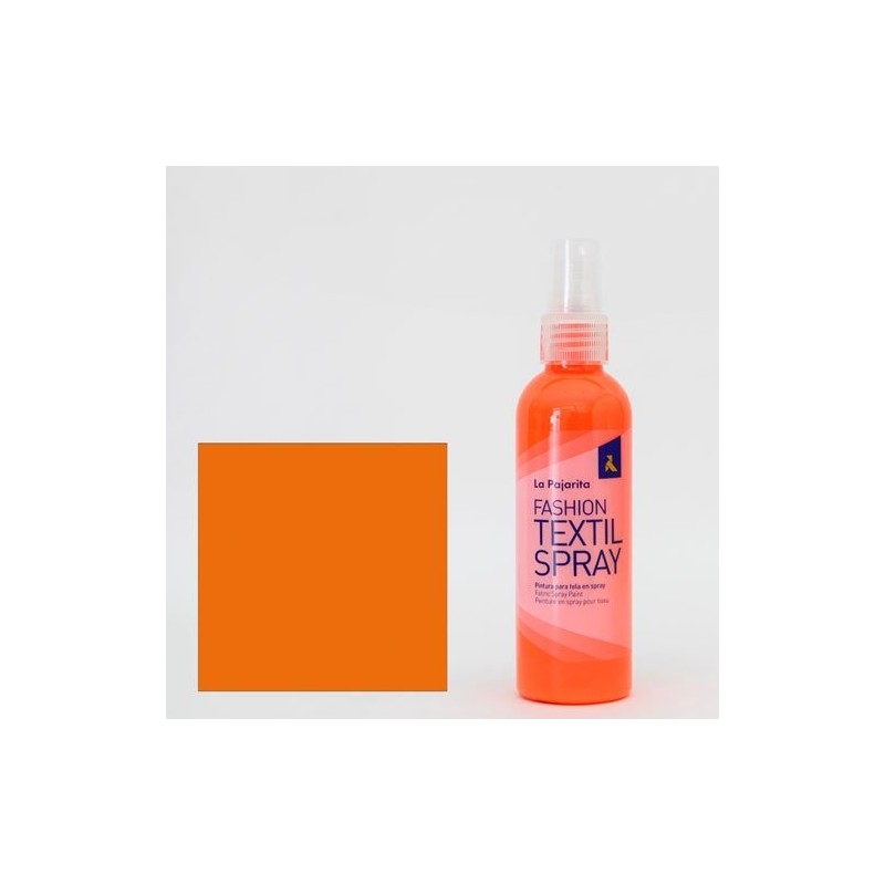 Materiais Belas Artes - Pintura textil Laranja Fluo 14 SPRAY (100 ml.), La Pajarita | totenart.com