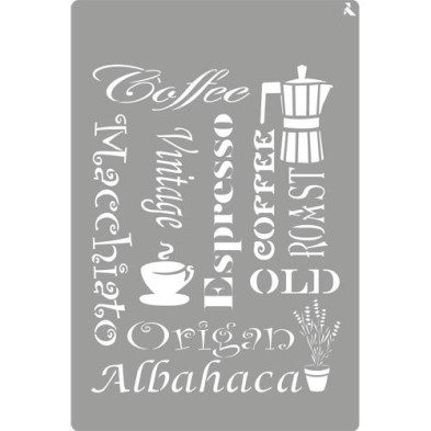 Materiais Belas Artes - Stencil 12 Kitchen 20x30cm. La Pajarita | totenart.com