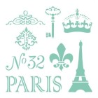 Materiais Belas Artes - Stencil 06 Paris 20x20cm. La Pajarita | totenart.com