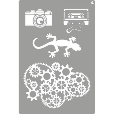 Materiais Belas Artes - Stencil 10 Indie 20x30cm. La Pajarita | totenart.com