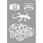 Materiais Belas Artes - Stencil 10 Indie 20x30cm. La Pajarita | totenart.com