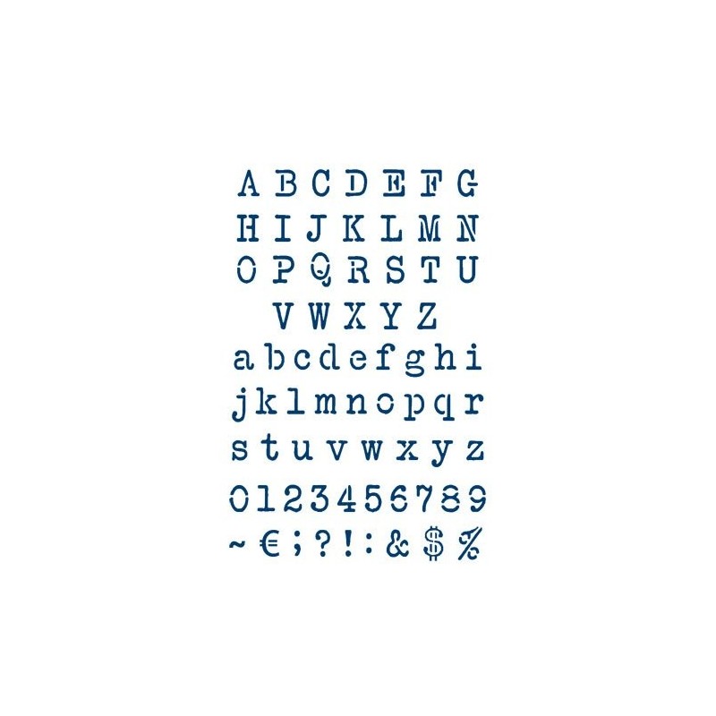 Materiais Belas Artes - Stencil 11 Typewriter 20x30cm. La Pajarita | totenart.com