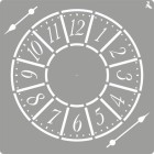 Materiais Belas Artes - Stencil 05 Watch 20x20cm. La Pajarita | totenart.com