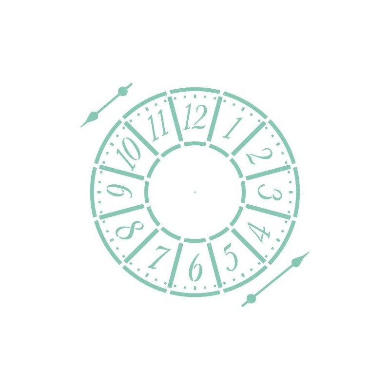 Materiais Belas Artes - Stencil 05 Watch 20x20cm. La Pajarita | totenart.com