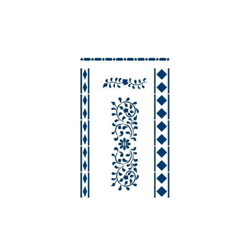 Materiais Belas Artes - Stencil 08 Deco 20x30cm. La Pajarita | totenart.com