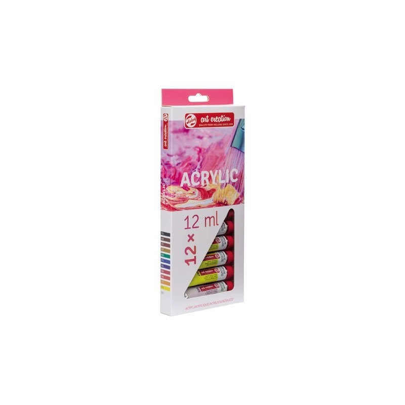 Materiais Belas Artes - Aqrilico Art Creation, estojo 12 cores (12 ml) | totenart.com