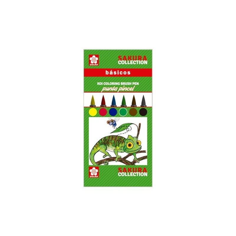 Materiais Belas Artes - Set 6 marcadores BASICOS Koi Coloring Sakura ponta do pincel | totenart.com\n