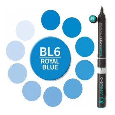 Materiais Belas Artes - Marcador Chameleon Azul Royal Blue BL6 | totenart.com