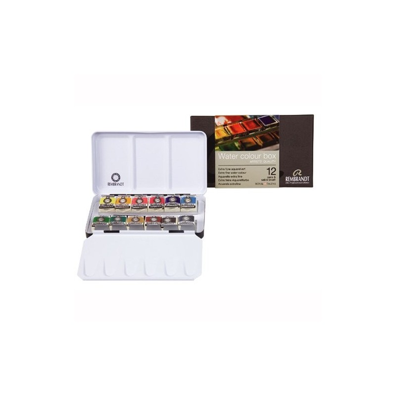 Materiais Belas Artes - Caixa de metal com 12 aquarelas Rembrandt | totenart.com\n